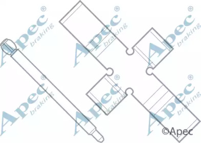 Комплектующие, тормозные колодки APEC braking KIT439