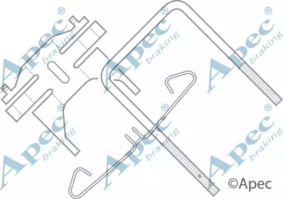 Комплектующие, тормозные колодки APEC braking KIT500