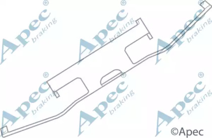 Комплектующие, тормозные колодки APEC braking KIT521