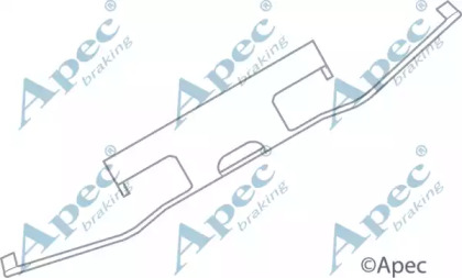 Комплектующие, тормозные колодки APEC braking KIT564