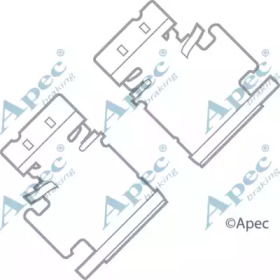 Комплектующие, тормозные колодки APEC braking KIT1003