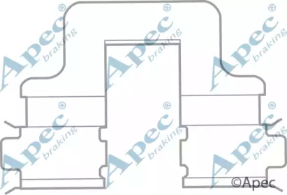 Комплектующие, тормозные колодки APEC braking KIT1007