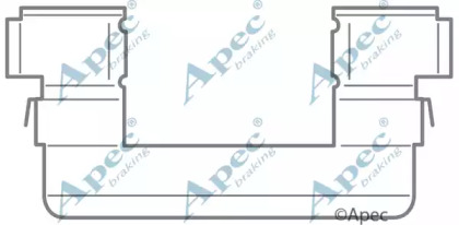 Комплектующие, тормозные колодки APEC braking KIT1016