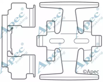 Комплектующие, тормозные колодки APEC braking KIT1017