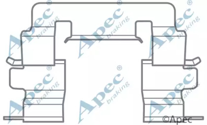 Комплектующие, тормозные колодки APEC braking KIT1020