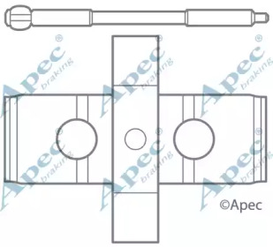 Комплектующие, тормозные колодки APEC braking KIT1021