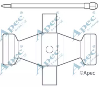 Комплектующие, тормозные колодки APEC braking KIT1022