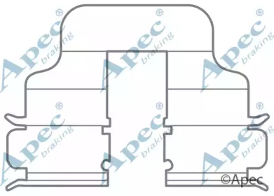 Комплектующие, тормозные колодки APEC braking KIT1024