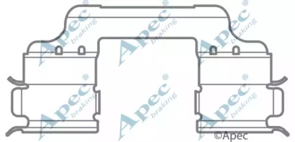 Комплектующие, тормозные колодки APEC braking KIT1035