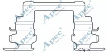 Комплектующие, тормозные колодки APEC braking KIT1037