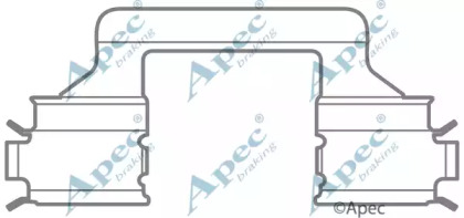 Комплектующие, тормозные колодки APEC braking KIT1039