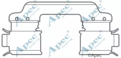 Комплектующие, тормозные колодки APEC braking KIT1041