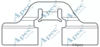 Комплектующие, тормозные колодки APEC braking KIT1044