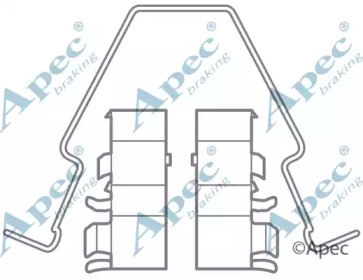 Комплектующие, тормозные колодки APEC braking KIT1046