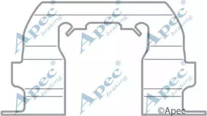 Комплектующие, тормозные колодки APEC braking KIT1051