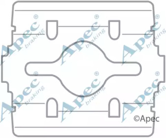 Комплектующие, тормозные колодки APEC braking KIT1053