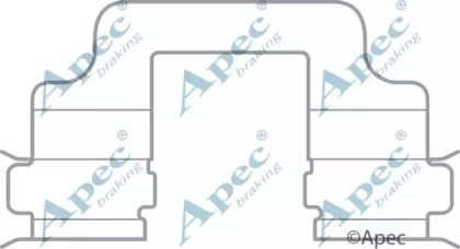 Комплектующие, тормозные колодки APEC braking KIT1056