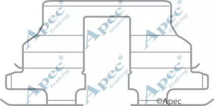 Комплектующие, тормозные колодки APEC braking KIT1058