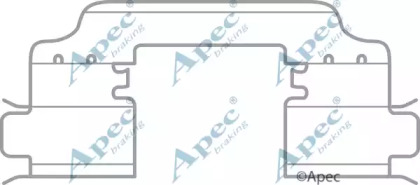 Комплектующие, тормозные колодки APEC braking KIT1066