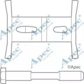 Комплектующие, тормозные колодки APEC braking KIT1069