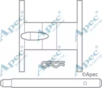 Комплектующие, тормозные колодки APEC braking KIT1072