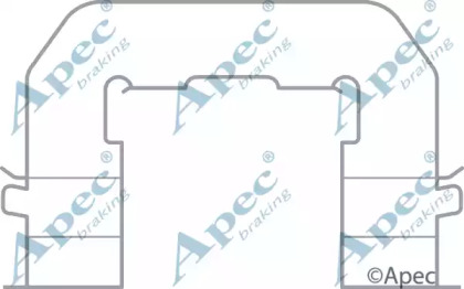 Комплектующие, тормозные колодки APEC braking KIT1078