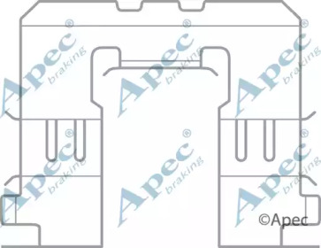 Комплектующие, тормозные колодки APEC braking KIT1081