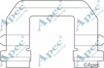 Комплектующие, тормозные колодки APEC braking KIT1087