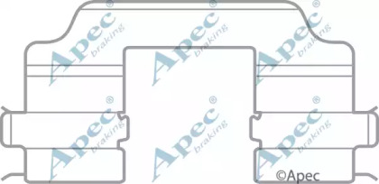 Комплектующие, тормозные колодки APEC braking KIT1092