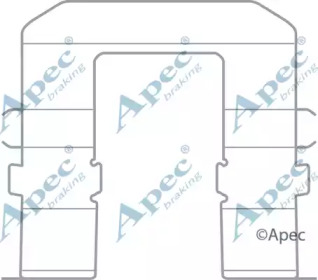 Комплектующие, тормозные колодки APEC braking KIT1093