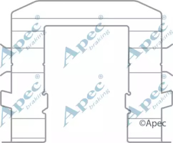 Комплектующие, тормозные колодки APEC braking KIT1094