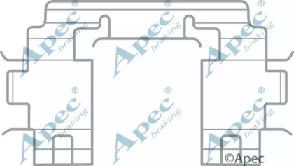 Комплектующие, тормозные колодки APEC braking KIT1103