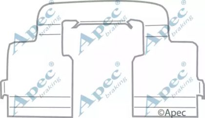 Комплектующие, тормозные колодки APEC braking KIT1106