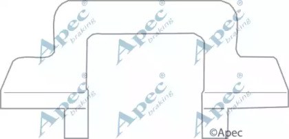 Комплектующие, тормозные колодки APEC braking KIT1109