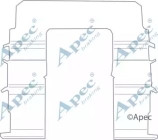 Комплектующие, тормозные колодки APEC braking KIT1112