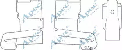 Комплектующие, тормозные колодки APEC braking KIT1113