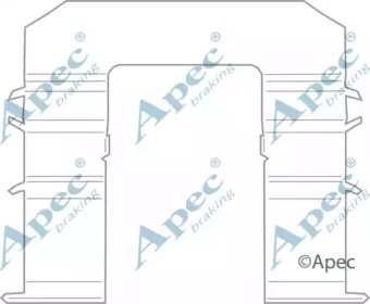 Комплектующие, тормозные колодки APEC braking KIT1114