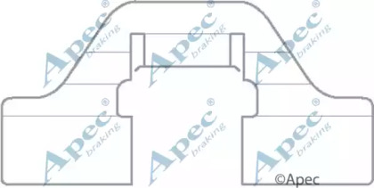 Комплектующие, тормозные колодки APEC braking KIT1115