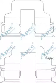 Комплектующие, тормозные колодки APEC braking KIT1117