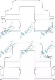 Комплектующие, тормозные колодки APEC braking KIT1118