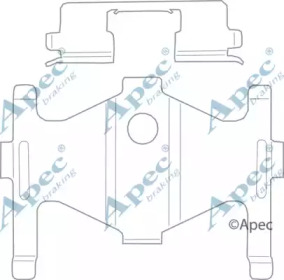 Комплектующие, тормозные колодки APEC braking KIT1123