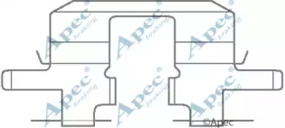 Комплектующие, тормозные колодки APEC braking KIT1127