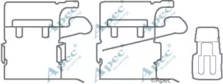 Комплектующие, тормозные колодки APEC braking KIT1136