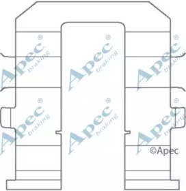 Комплектующие, тормозные колодки APEC braking KIT1143