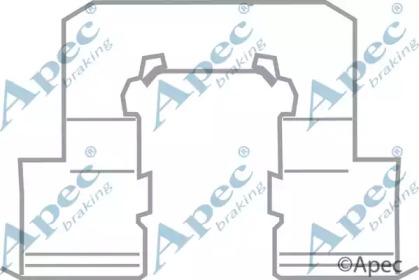 Комплектующие, тормозные колодки APEC braking KIT1154