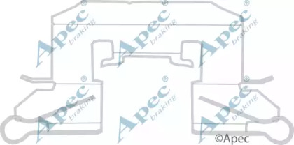 Комплектующие, тормозные колодки APEC braking KIT1158