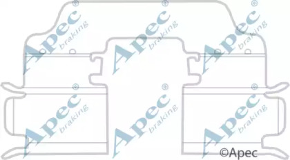 Комплектующие, тормозные колодки APEC braking KIT1160