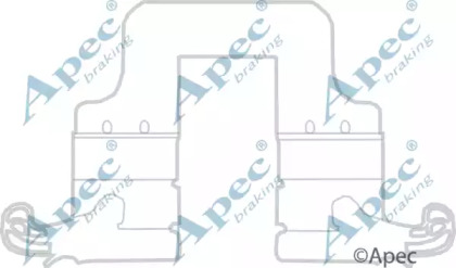 Комплектующие, тормозные колодки APEC braking KIT1161