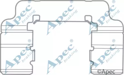 Комплектующие, тормозные колодки APEC braking KIT1163