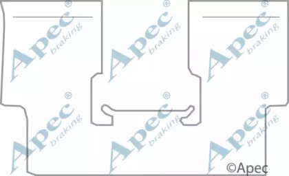 Комплектующие, тормозные колодки APEC braking KIT1168